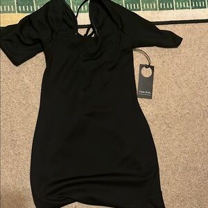 Privacy Please Elegant Black Mini Dress